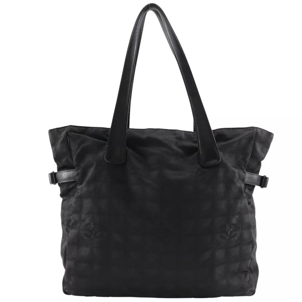 CHANEL Tote GM Tote Bag New travel line black Nylon canvas Women - Picture 1 of 12